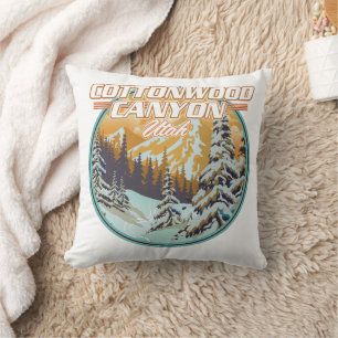 Cojín Decorativo logotipo de Cottonwood Canyon Utah