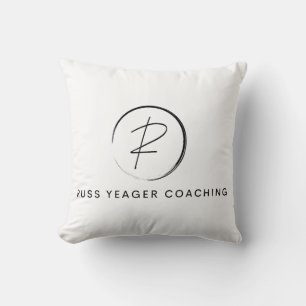 Cojín Decorativo Logotipo de firma de coaching de Russ Yeager