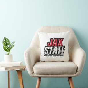 Cojín Decorativo Logotipo de Jacksonville State University JAX STAT