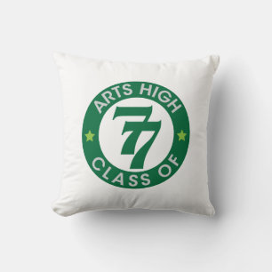 Cojín Decorativo Logotipo de la clase secundaria de arte 77