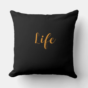 Cojín Decorativo Logotipo de Life Negro