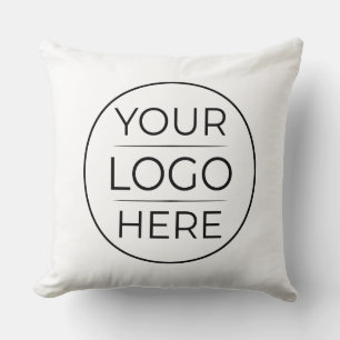 Cojín Decorativo Logotipo de Marca de Negocio Moderno