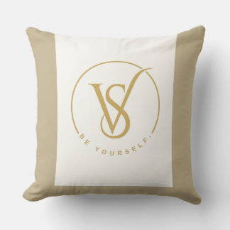 Cojín Decorativo Logotipo de Monograma VS Sé Tú Mismo