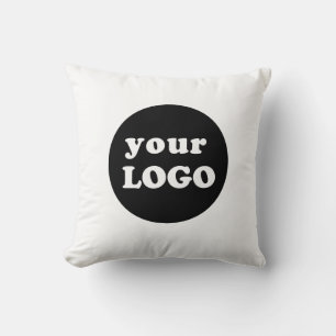 Cojín Decorativo Logotipo de negocio del Personalizado minimalista