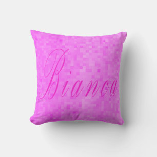 Cojín Decorativo Logotipo de nombre de los Chicas de Bianca,