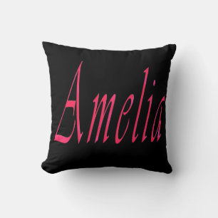 Cojín Decorativo Logotipo de nombres de Chicas de Amelia Rosa