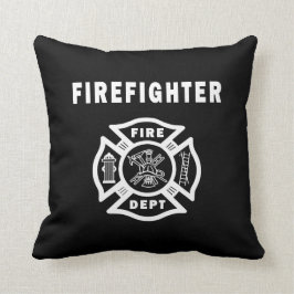 Cojín Decorativo Logotipo del departamento del fuego del bombero