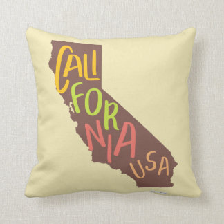 Cojín Decorativo Logotipo del estado del vintage de California