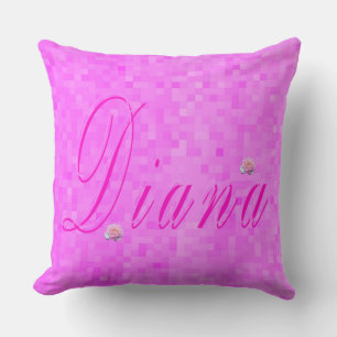 Cojín Decorativo Logotipo del nombre de chica Diana,