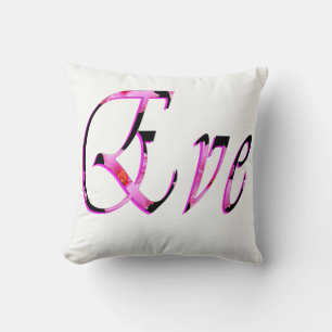 Cojín Decorativo Logotipo del nombre de los Chicas Eva,