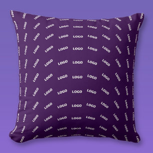 Cojín Decorativo Logotipo único o patrón de imagen cargada Púrpur