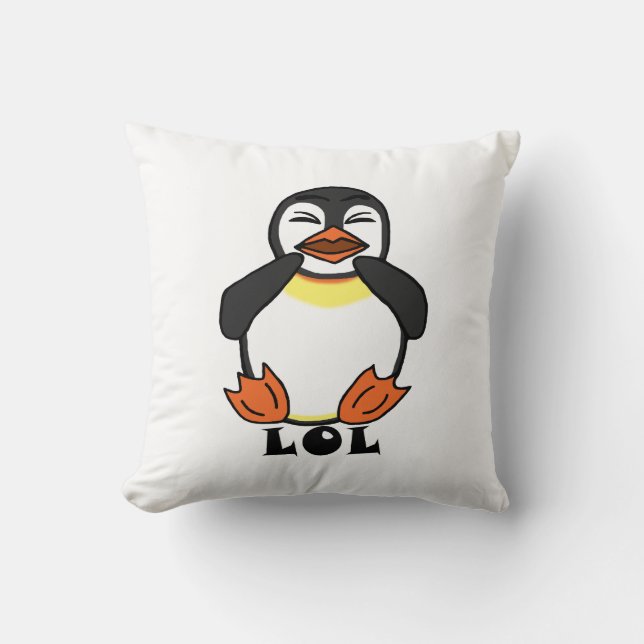 Cojín Decorativo LOL Laughing Pingüino (Anverso)