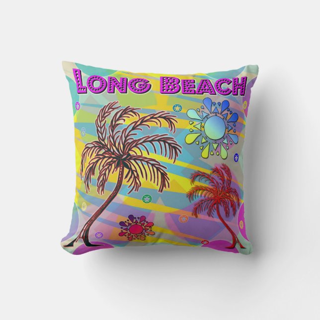 Cojín Decorativo Long Beach Happy y Hope Pillow (Anverso)