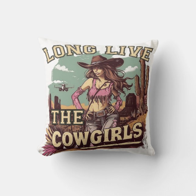 Cojín Decorativo Long live the cowgirl (Anverso)