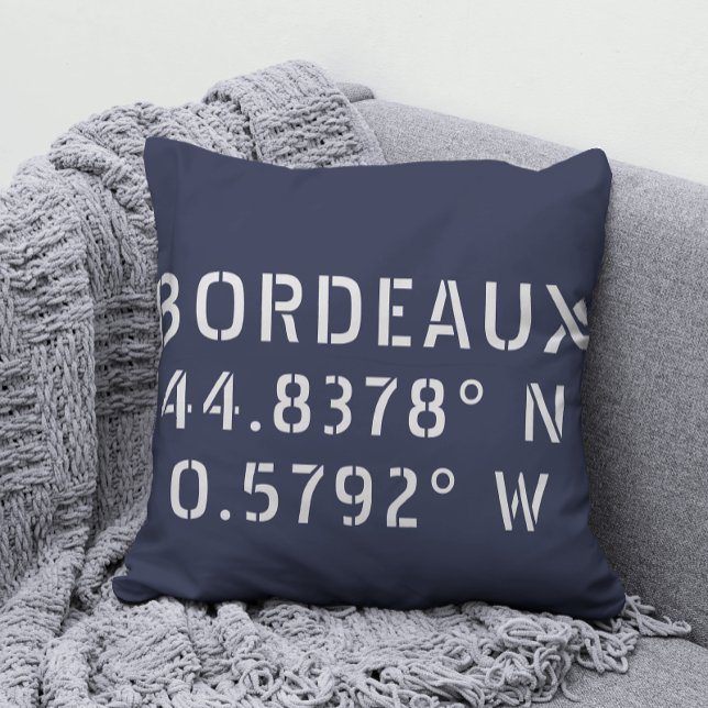 Cojín Decorativo Longitud de Bordeaux Latitude (Subido por el creador)