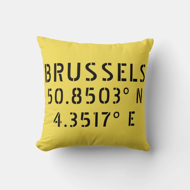 Cojín Decorativo Longitud del latido de Bruselas (Anverso)