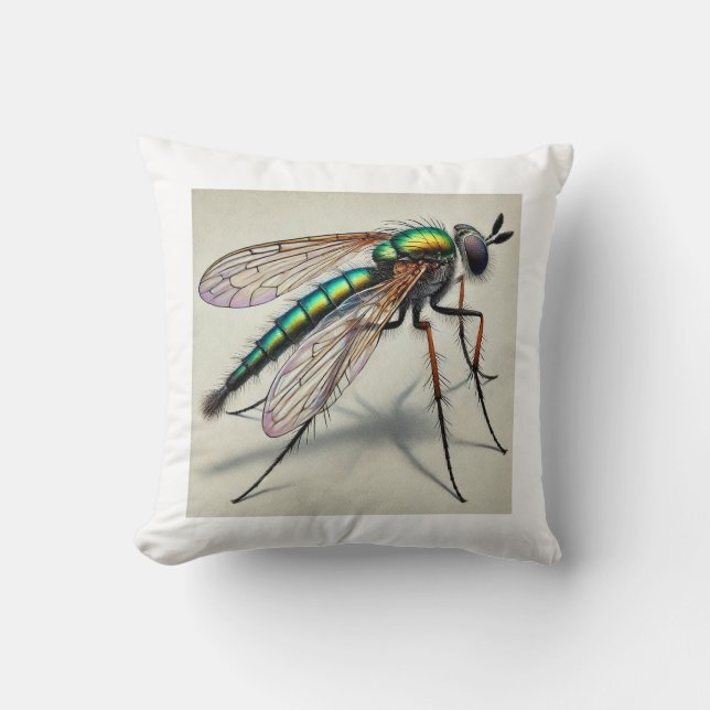 Cojín Decorativo Longlegged fly 100924IREF222 - Watercolor (Anverso)