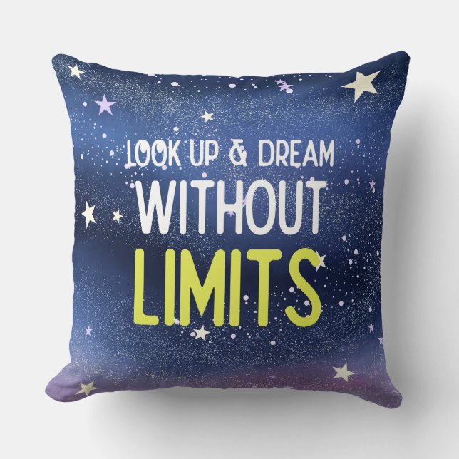 Cojín Decorativo Look up and dream without limits (Anverso)