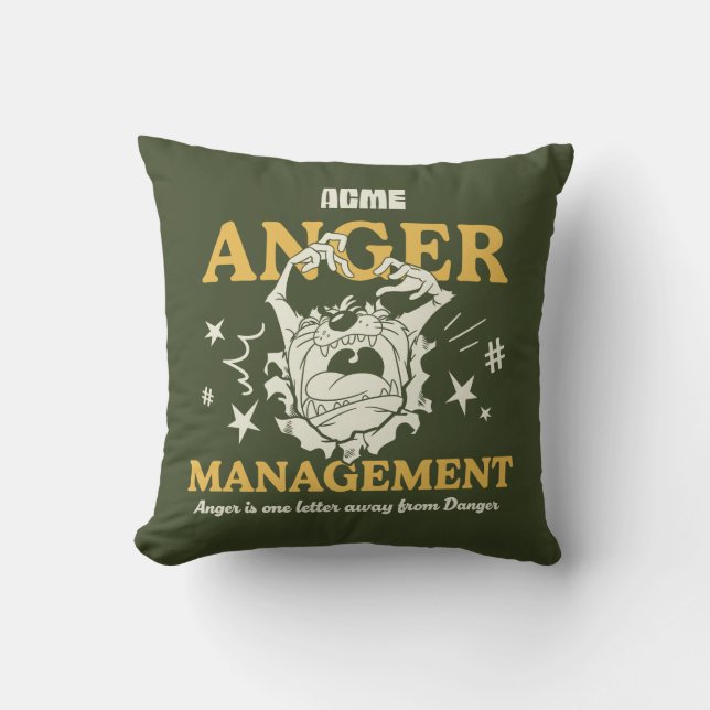 Cojín Decorativo LOONEY TUNES™ |TAZ™ ACME Anger Management (Anverso)