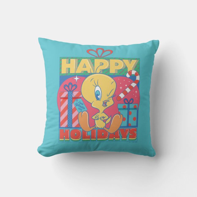 Cojín Decorativo LOONEY TUNES™ | TWEET™ Felices Fiestas (Anverso)