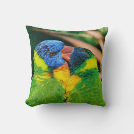 Cojín Decorativo Lorikeets enamorados