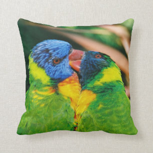 Cojín Decorativo Lorikeets enamorados