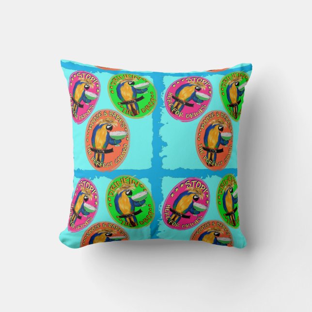 Cojín Decorativo Loritos de Fiesta (Anverso)