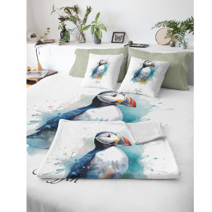 Cojín Decorativo Loro común de acuarela adorable, personalizado