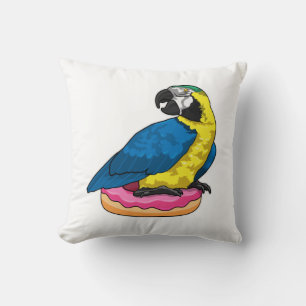 Cojín Decorativo Loro con donut
