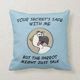 Cojín Decorativo Loro de Cockatoo que habla
