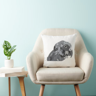 Cojín Decorativo Loro gris africano lindo