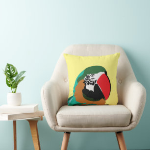 Cojín Decorativo Loro Pájaro Colorido