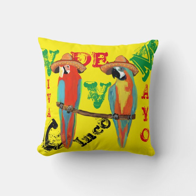 COJÍN DECORATIVO LOROS (Anverso)