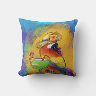 Cojín Decorativo Loros de Fiesta