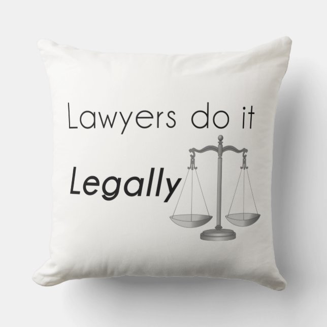 Cojín Decorativo ¡Los abogados lo hacen! (Anverso)