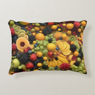 Cojín Decorativo Los Amantes De Las Frutas Tienen Una Plata De Frut