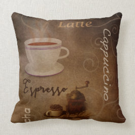 Cojín Decorativo Los amantes del café adoran el arte de palabra