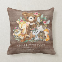 Los amigos de Woodland Baby Stats Pillow