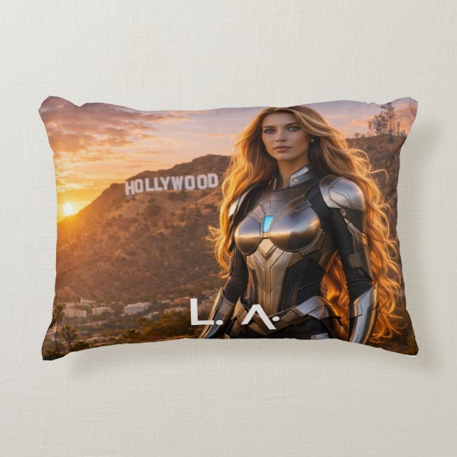 COJÍN DECORATIVO LOS ANGELES - LA (Anverso)