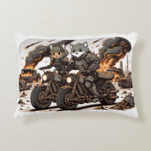 Los animales conducen una motocicleta