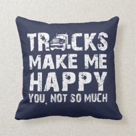 Cojín Decorativo Los camiones me hacen feliz