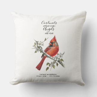 Cojín Decorativo Los cardenales aparecen cuando los ángeles están c