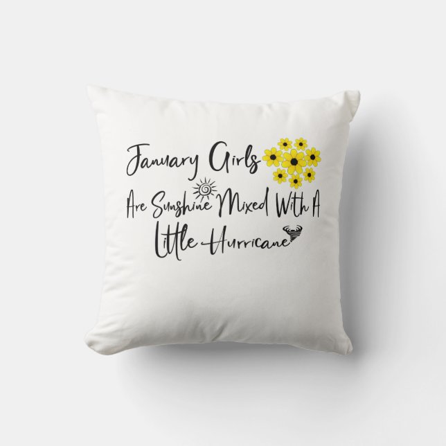 Cojín Decorativo Los Chicas De Enero Se Mezclan Con Un Poco (Anverso)