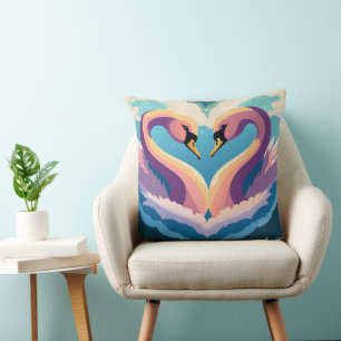 Cojín Decorativo Los Cisnes Enamorados