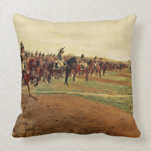 Cojín Decorativo Los coraceros antes de su carga en la batalla