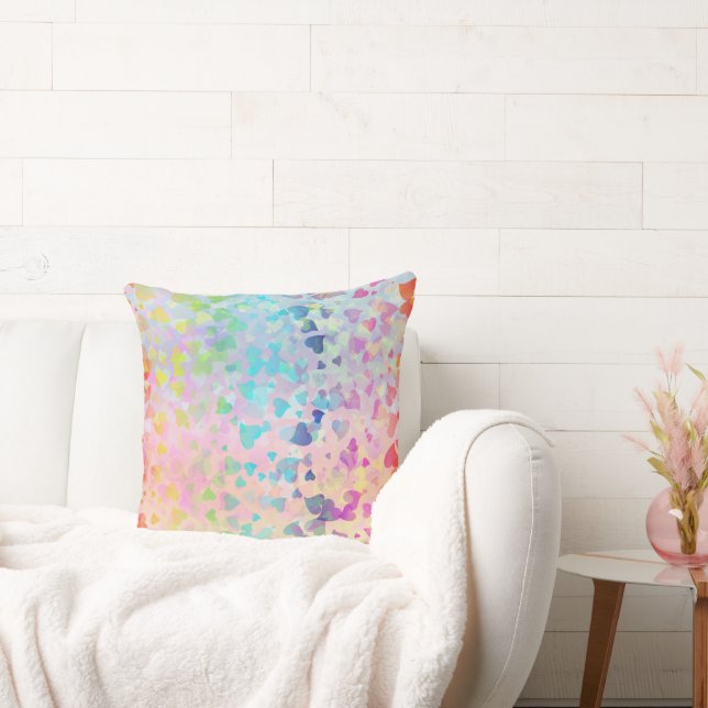 Cojín Decorativo Los corazones menguantes rosados (Sofá)