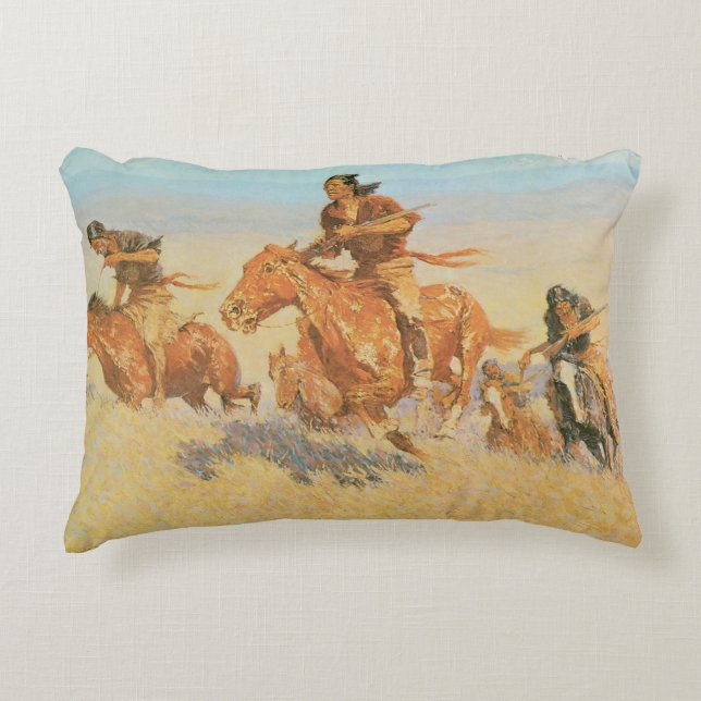 Cojín Decorativo Los corredores de búfalos, la cuenca del Cuerno gr (Anverso)