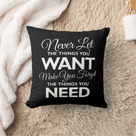 Cojín Decorativo Los deseos frente a las necesidades