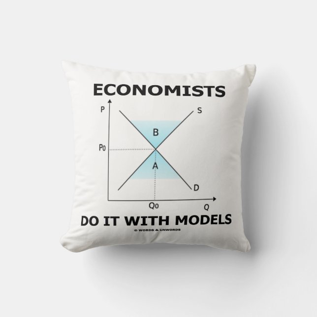 Cojín Decorativo Los economistas lo hacen con modelos (curva de la  (Anverso)