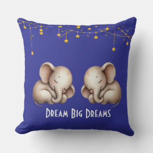 Cojín Decorativo Los elefantes dormidos del boho sueñan con grandes